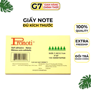 Giấy note Pronoti, giấy vàng ghi chú, giấy nhớ