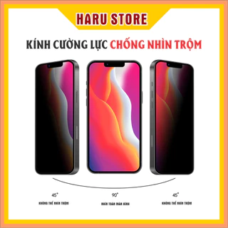 Kính Cường Lực Chống Nhìn Trộm Full Màn cao cấp cho điện thoại iphone chống va đập bảo vệ màn hình