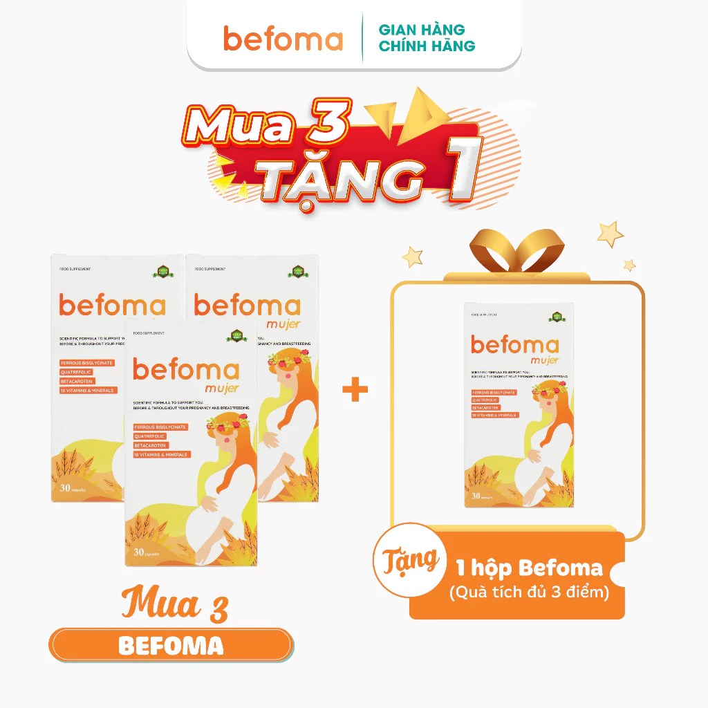 Combo 3h Bổ Bầu Aplicaps Befoma hộp 30v - Tặng kèm 1h (Đổi từ chương trình tích điểm)