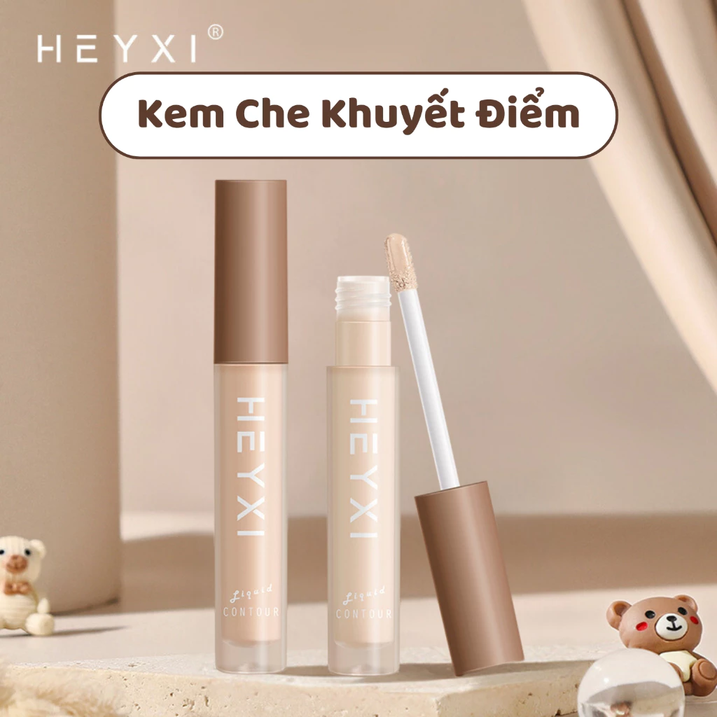 Kem Che Khuyết Điểm HEYXI Che Phủ Cao Mờ Vết Thâm Mụn Nền Da Mịn Màng Tự Nhiên Che Quầng Thâm Mắt