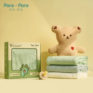 [Poro-Poro] Khăn Đa Năng 120*120 - Khăn Tắm 75*75 Vải Sợi Tre (Bamboo) Cho Bé