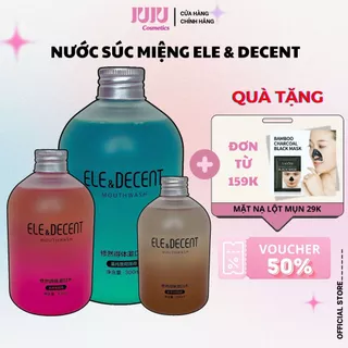 Nước súc miệng ELE & DECENT từ trái cây 3 hương 300ml Dịu Nhẹ Không Cay Cho Hơi Thở Thơm Mát Làm Trắng Răng