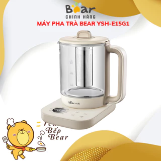 Ấm pha trà điện mini đa năng 1.5L Bear YSH-E15G1,1000W, Thủy tinh có lõi lọc, Chính Hãng,BH 18 tháng