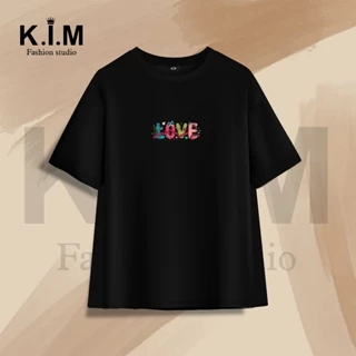 Áo Thun K.I.M cặp đôi , Áo Nam Nữ form rộng Local Brand tay lỡ unisex - NL05