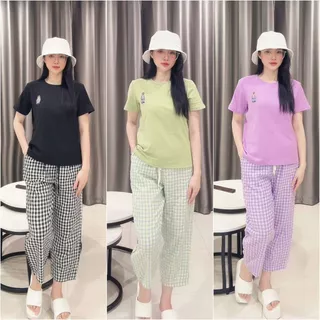 Đồ bộ nữ bộ mặc nhà ngắn tay quần dài chất cotton đũi mềm mát HABU HB17