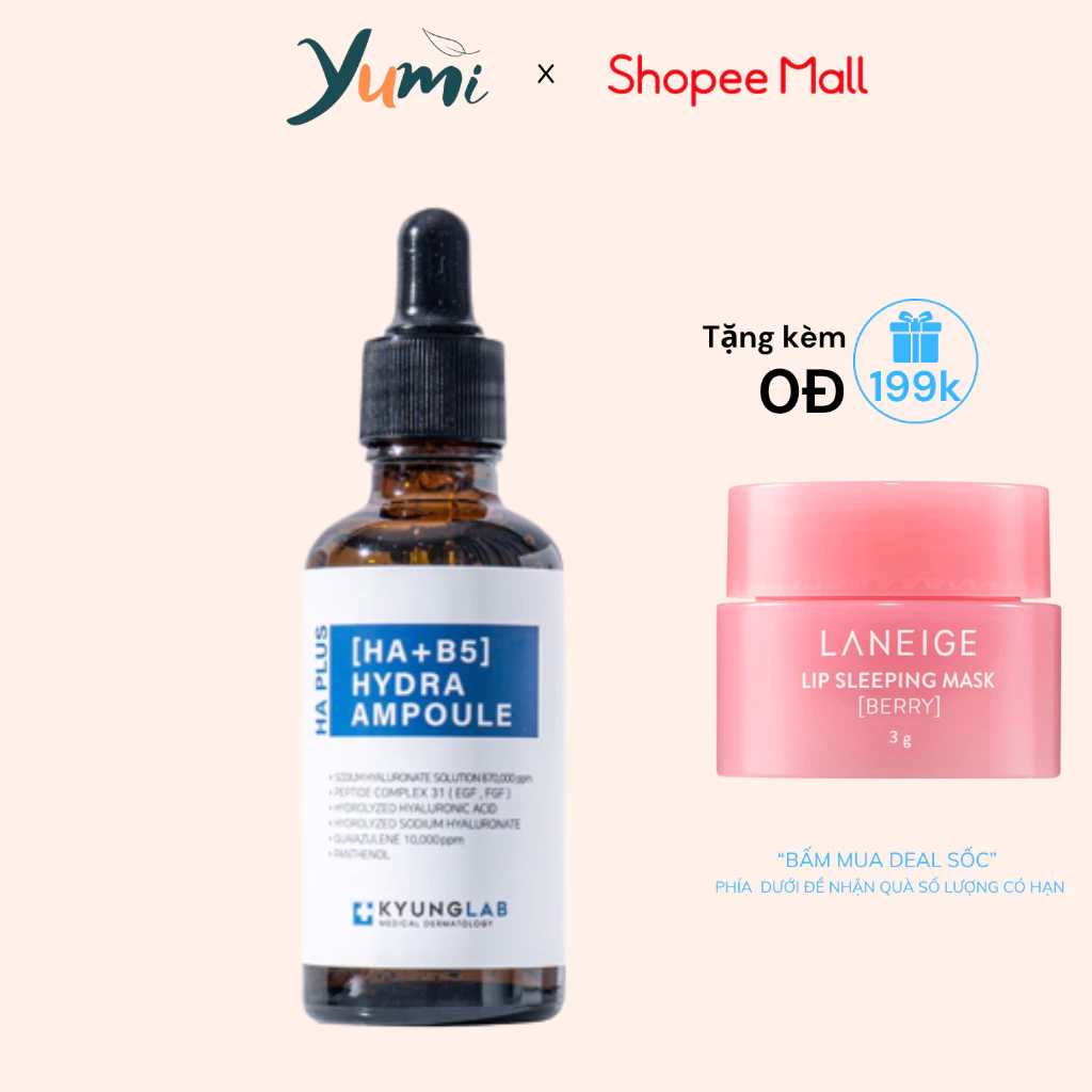 Serum HA B5 KyungLab dưỡng ẩm cấp ẩm phục hồi làm dịu da 50ml Da mặt Da Khô