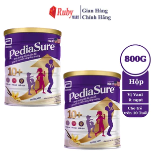 [Date T1/26] Combo 2 hộp Sữa bột Pediasure 10+ Hương Vani 800g dành cho trẻ từ 10 tuổi trở lên