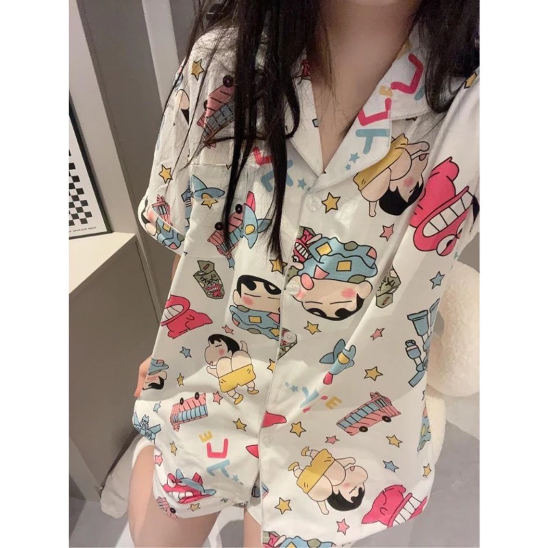 Bộ ngủ - đồ ngủ pijama tay ngắn chất kate Thái