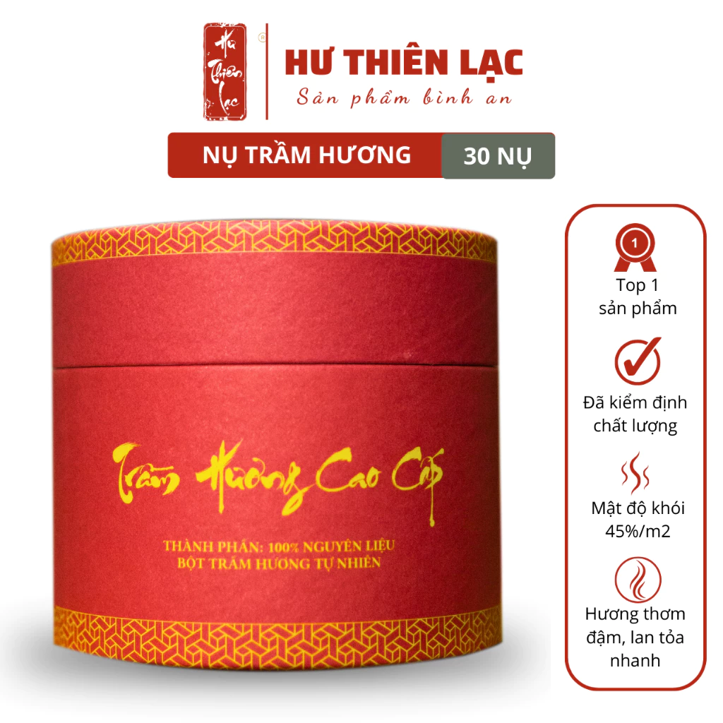 Nụ trầm hương, trầm nụ cao cấp - Nhật Mã Agarwood - Hộp 30 nụ - Hương thơm đậm, lan tỏa nhanh