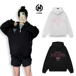 CINDDY BRAND Áo khoác hoodie zip Ballet core nam nữ local brand hot trend KI019