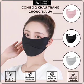 Khẩu trang chống nắng chống tia UV chất lụa băng mềm mịn mát thông thoáng