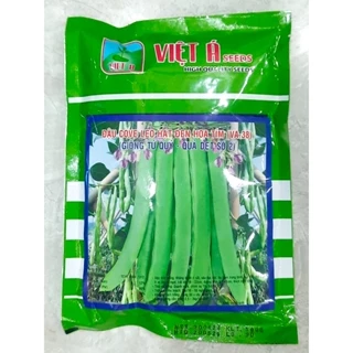 Hạt đậu cove leo hạt đen hoa tím VA.38  Việt Á (giống tứ quý - quả dẹt số 2) 500gr