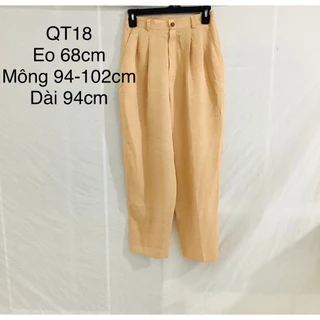 Quần Baggy Quần Tây Quần Âu Công Sở Lưng Cao Cho Nữ, Hàng Si – Secondhand, Size Ghi Trên Hình