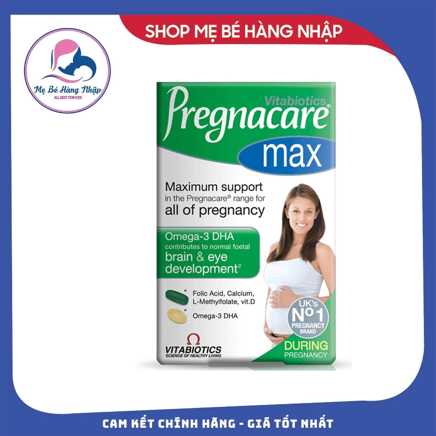 Vitamin Bầu Pregnacare Max của Anh 84 viên, Vitamin tổng hợp cho mẹ sau sinh giúp bầu khỏe, không thiếu máu