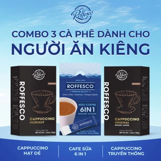 Combo 3 Cà Phê Dành Cho Người Ăn Kiêng Cà Phê 6 in 1 - Cappucchino Truyền Thống và Cappucchino Hạt Dẻ