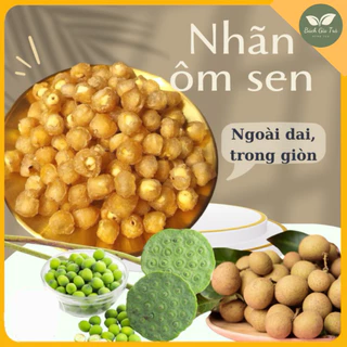 Long nhãn ôm sen Bách Gia Trà, loại 1 hàng cao cấp long nhãn ôm sen sấy dẻo thơm giòn bùi tiện dụng