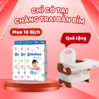 [ Combo 10 Bịch + Quà ] Tã Bỉm Bebeboo Nhật Bản size NB80/S70/M60/L50/XXL42,  mỏng , thấm hút 1200ml, chống tràn