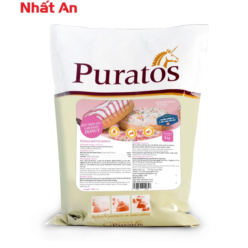 Bột Trộn Sẵn Bánh Donut Puratos 1kg