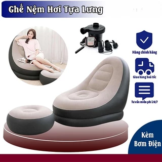 Ghế Đệm Hơi Tựa Lưng, Ghế Hơi Sofa Siêu Êm, Siêu Thư Giãn Hàng Cao Cấp Tặng Kèm Bơm Điện