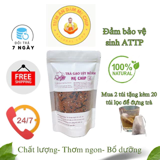 Trà gạo lứt đỗ đen xanh lòng rang tay hỗ trợ giảm cân, lợi sữa, thanh lọc cơ thể, ngủ ngon- Mẹ Chip