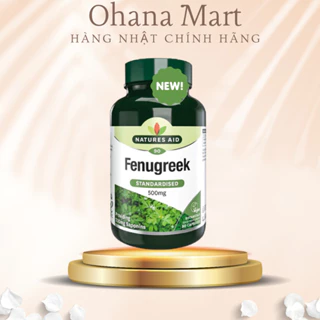 Cỏ cà ri Natures Aid Fenugreek cho mẹ sau sinh của Anh; Hộp 90 viên kích thích khả năng tiết sữa mẹ