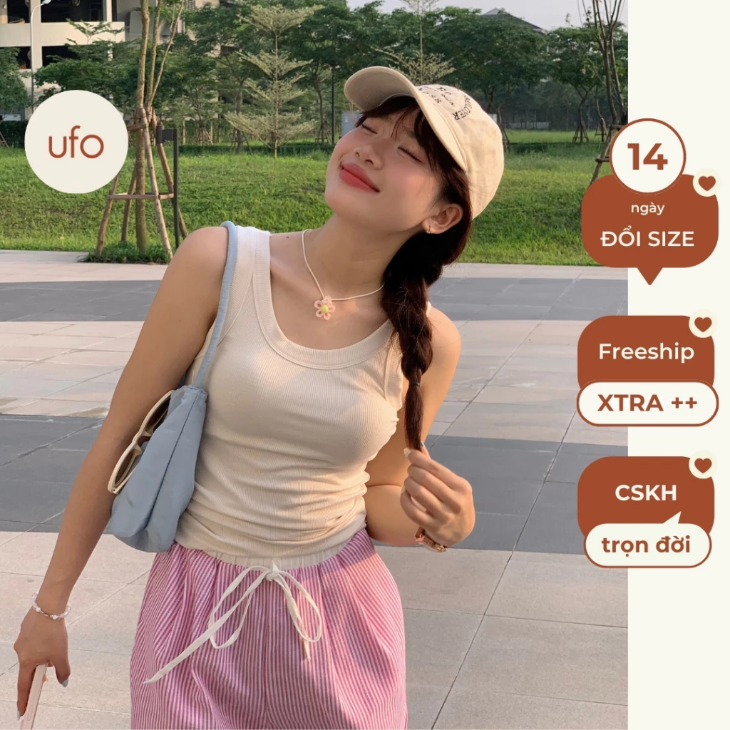 Áo tanktop thun tăm mềm mịn form suông thoải mái Bebe Tanktop - by ufo.thebasic