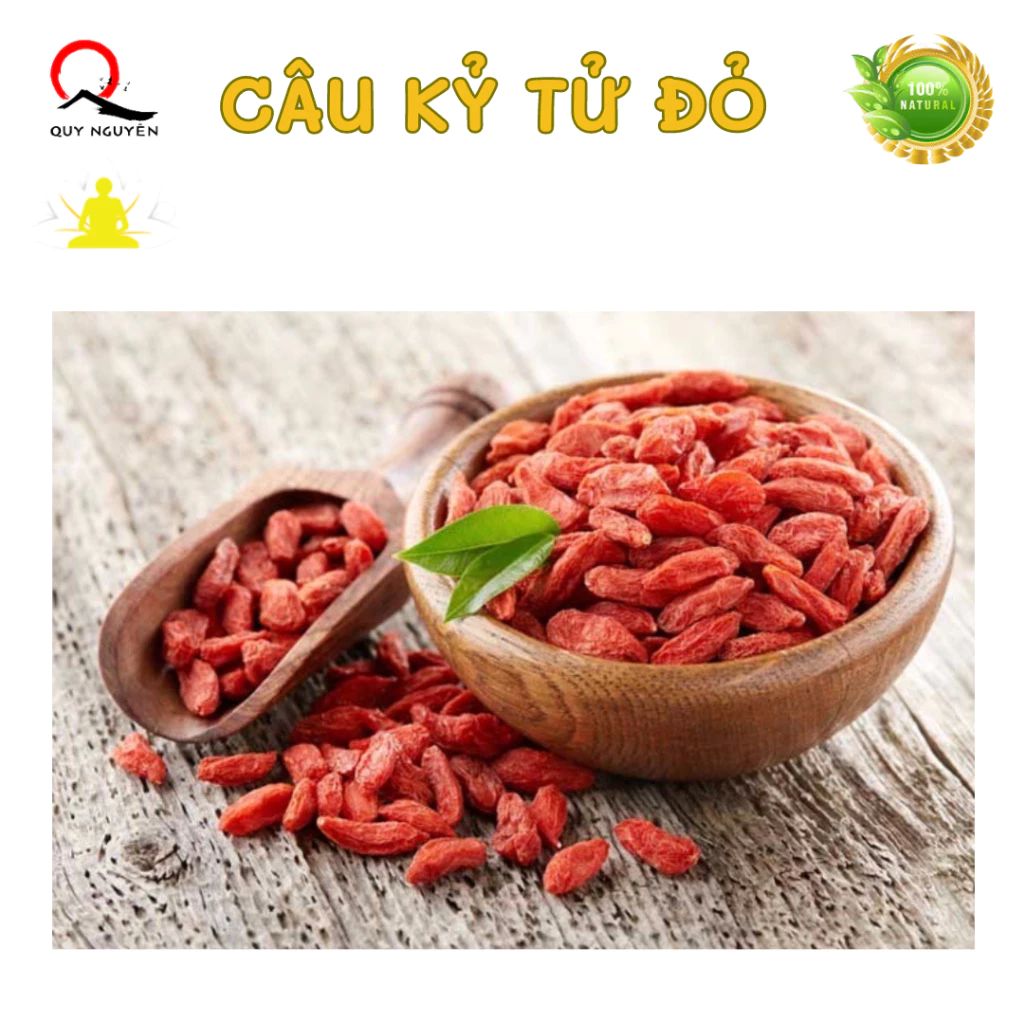 Câu kỷ tử đỏ (LOẠI NGON) Quy Nguyên Thầy Tuệ Hải 100gram - CHÙA LONG HƯƠNG