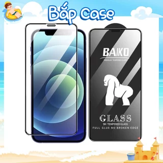 Kính cường lực iphone Baiko full màn siêu cứng 6plus/6splus/7plus/8/8plus/x/xs/11/12/13/14/pro/promax ốp lưng