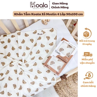 Khăn tắm xô KOALA chính hãng vải sợi Muslin cao cấp làm khăn tắm, khăn quấn ủ, khăn choàng cho bé