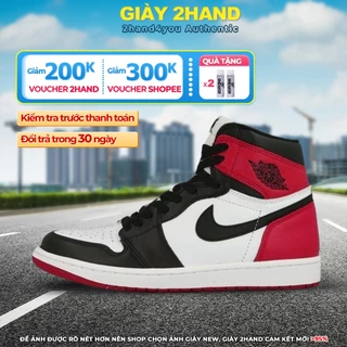 Giày Air Jordan 1 Retro Black Toe Thể Thao Nam Nữ Jordan 1 New 95%-98% Auth Secondhand - 2Hand4You