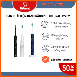 Bàn chải điện đánh răng Mi-Lux Oral X2/B2 dành cho người lớn, 5 chế độ chải, bàn chải điện