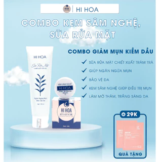 Combo Kem Mụn và Sữa Rửa Mặt Hi Hoa Giảm Mụn Kiềm Dầu