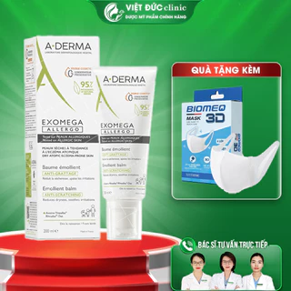 Kem dưỡng ẩm A-DERMA dành cho da mặt và cơ thể giúp da mềm mại 200ml ADERMA Exomega Allergo Emollient Balm