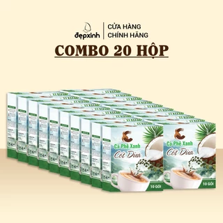 [TẶNG LY CF] Combo 20 hộp cà phê xanh cốt dừa C8 thơm ngon healthy (10 gói*16g) - Thơm ngon, healthy