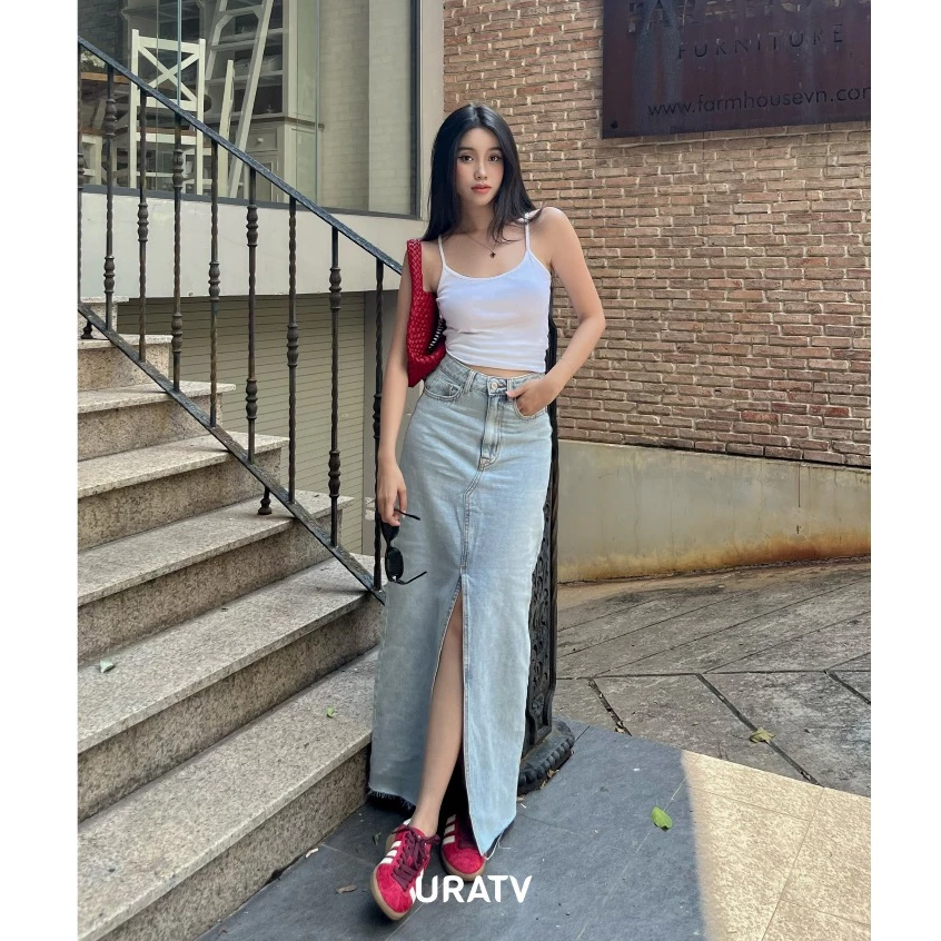 Áo 2 dây dáng thường URATV thun co giãn dây mảnh