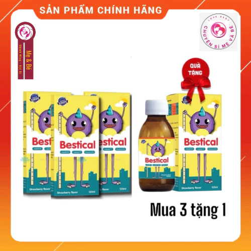 [Chính hãng]Bestical bổ sung canxi cho bé vitamin d3k2 mk7 chai 120ml