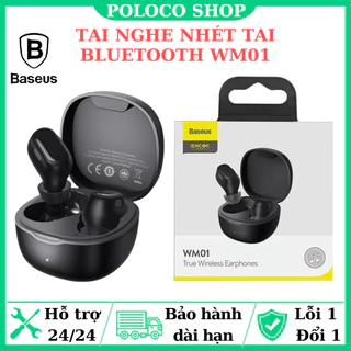 Tai Nghe Bluetooth Baseus WM01 TWS 5.0 Chống Ồn - Tai nghe không dây cao cấp -  Hàng Chính Hãng