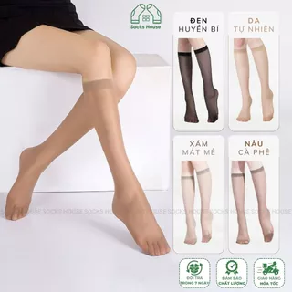 Vớ nữ cổ cao che khuyết điểm thật chân Socks House, tất nữ dưới gối chất liệu nylon mềm mại, thoáng mát - D16-A099-1DOI