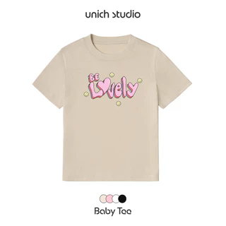 Áo Thun Baby Tee UNICH Phông Unisex Local Brand 100% Cotton Cao Cấp Dày Dặn co dãn 2 Chiều Dày Dặn Mẫu " BE LOVELY "