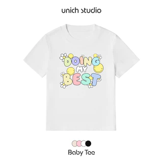 Áo Baby Tee UNICH Phông Baby tee Unisex Local Brand 100% Cotton Cao Cấp co dãn 2 Chiều Dày Dặn Mẫu " DOING MY BEST "