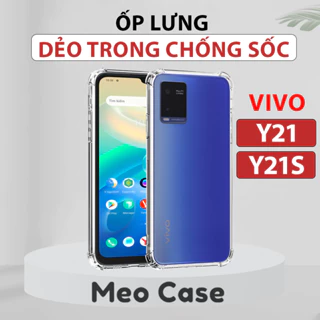 Ốp lưng Vivo Y21, Vivo Y21S, TPU dẻo trong suốt chống sốc, ốp điện thoại bảo vệ viền camera | Meo Case