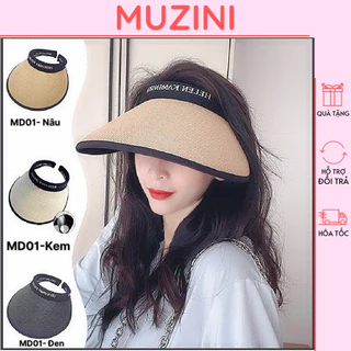 Mũ lưỡi trai Nón kết thêu chữ phong cách form unisex nam nữ Muzini MD01