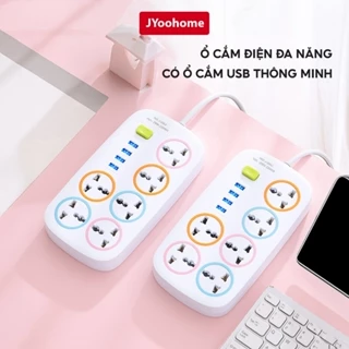 Ổ Cắm Điện Đa Năng Có Cổng Sạc USB 6-8 Lỗ JYoohome Chống Giật Có Công Tắc An Toàn Chịu Tải 2200W