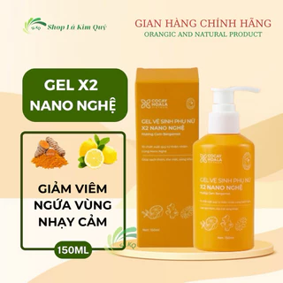 Dung dịch vệ sinh phụ nữ Giảm Ngứa Gel X2 Nano Nghệ Cỏ Cây Hoa Lá 150 ml