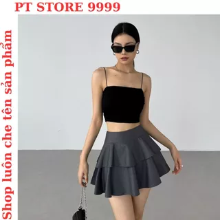 Áo bra quây ngang dáng đệm mỏng may liền dây sợi bún pt store A638 Áo croptop chất liệu cotton co giãn 4 c