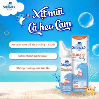 Xit mũi Sterima Blocked Nose  Baby - Nghẹt mũi sổ mũi chai 50ml