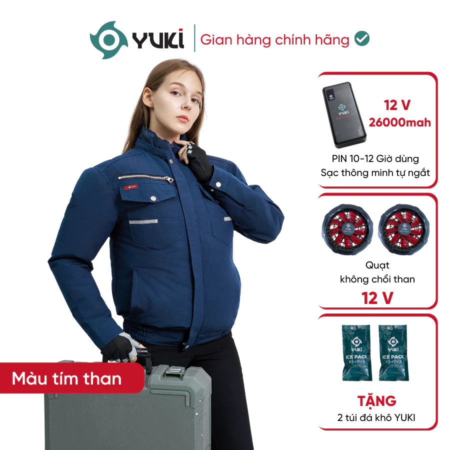 Bộ áo điều hòa chính hãng Nhật Bản YUKI RADIUM - Full Size (S - XXL)  7 màu