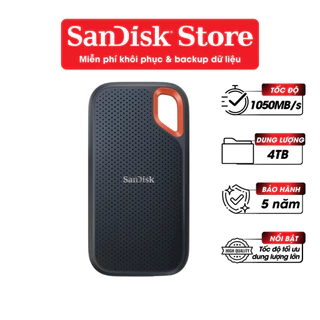 Ổ cứng di động SSD Sandisk Extreme Portable SDSSDE61-G25 500GB/1TB/2TB/4TB V2 E61 1050MB/s BH 5 năm