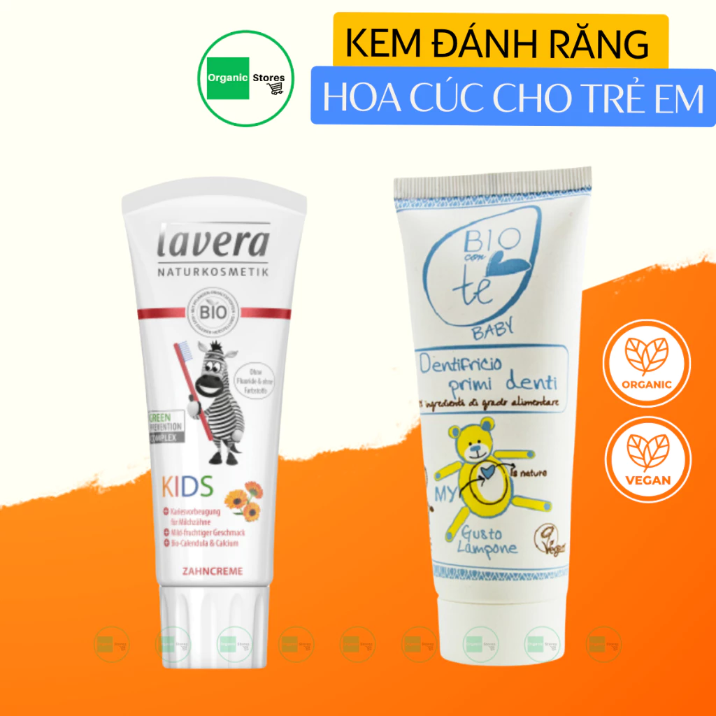 Kem đánh răng hữu cơ cho bé 75ml (Ý, Đức)