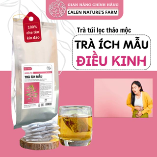 Trà Ích Mẫu điều hòa kinh nguyệt, trà giảm đau bụng kinh, cân bằng nội tiết tố nữ Calen Nature's Farm